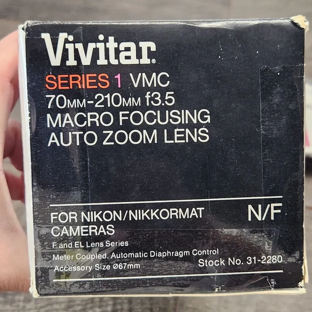 Vivitar Series 1 70-210mm f3.5 Lens for Nikon N/F w/ Box, Caps & Case 67mm